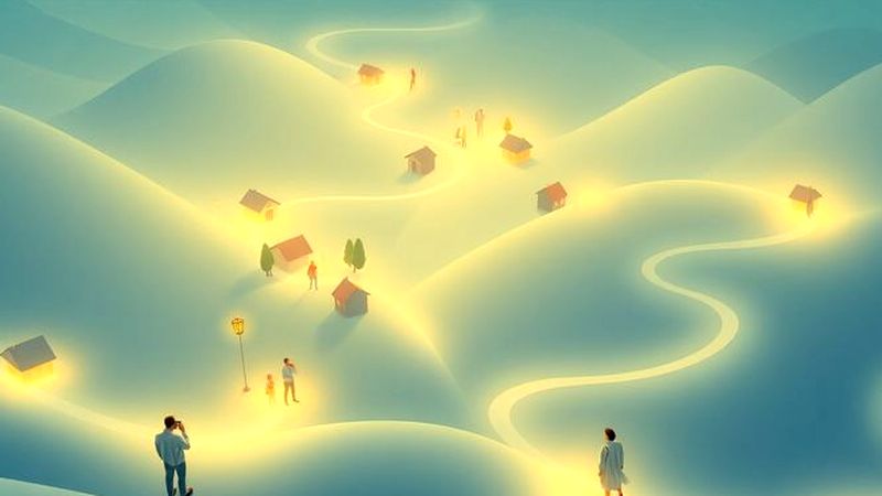 Un paisaje sereno invita a la exploración