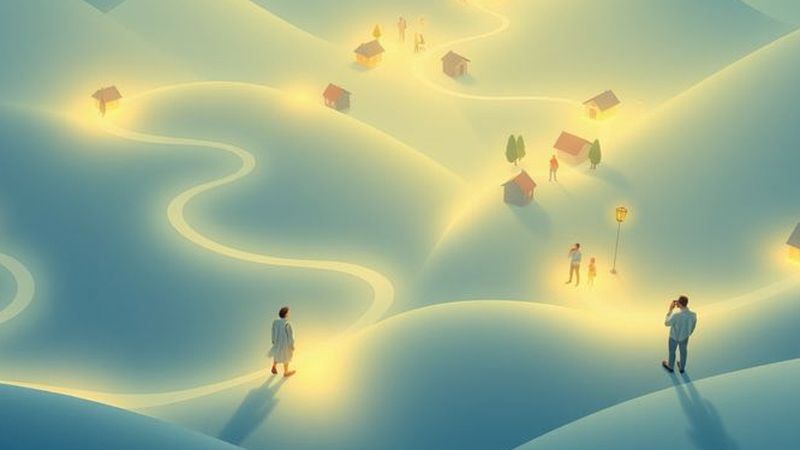 Un paisaje sereno invita a la exploración