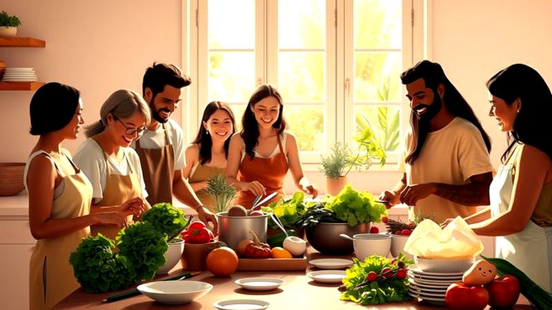 Cocina alegre y abundante