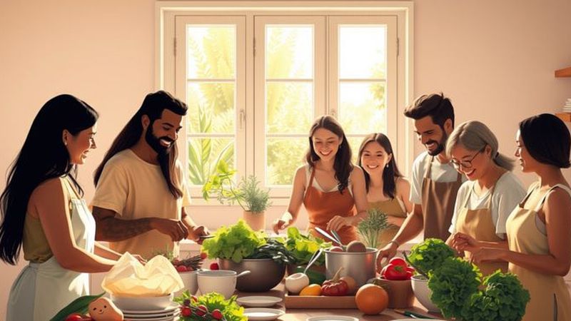 Cocina alegre y abundante