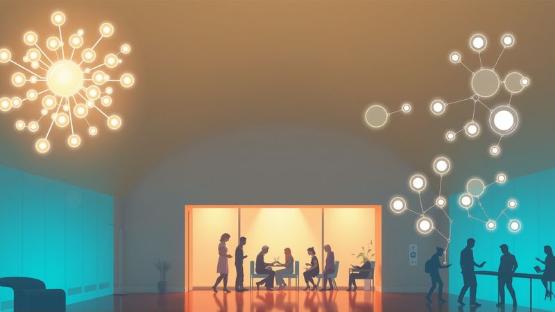 Crecimiento colaborativo se visualiza en luz suave