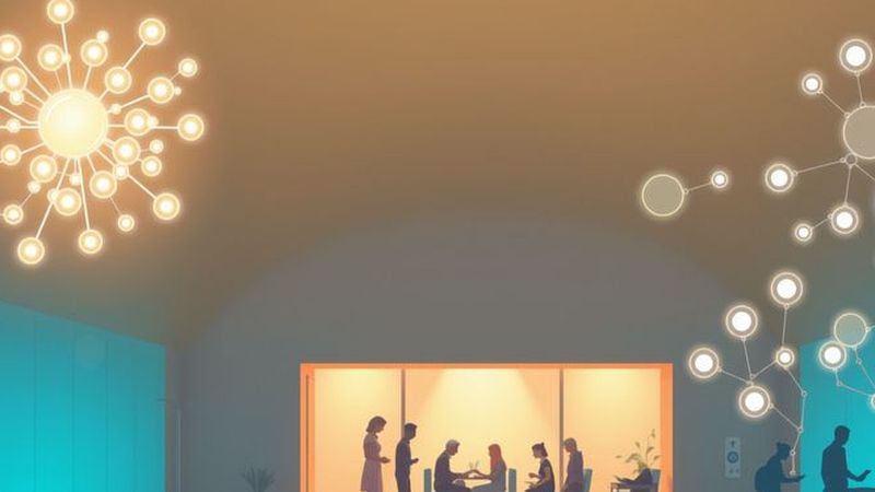 Crecimiento colaborativo se visualiza en luz suave