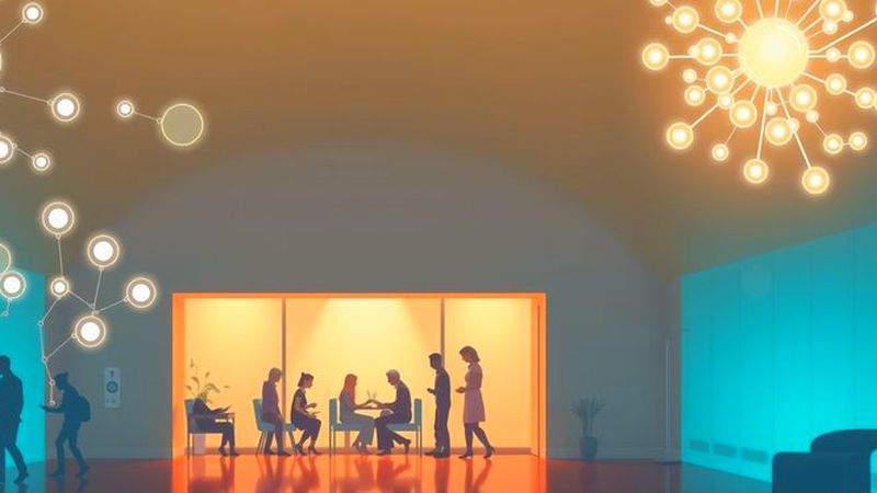 Crecimiento colaborativo se visualiza en luz suave