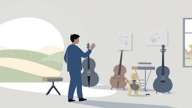 Un músico encuentra serenidad en su espacio