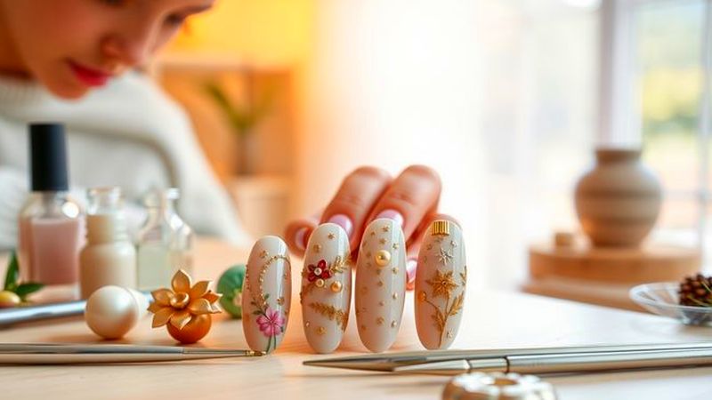Nail art elegante y tranquilo