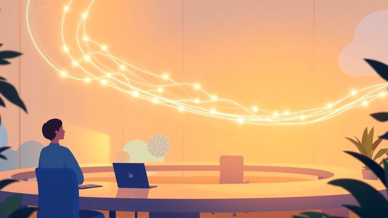 Datos visuales fluyen en calma y eficiencia