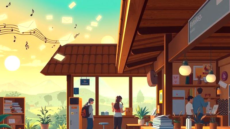Un atelier digital tranquilo observa un mundo pixelado