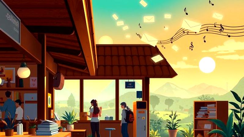 Un atelier digital tranquilo observa un mundo pixelado
