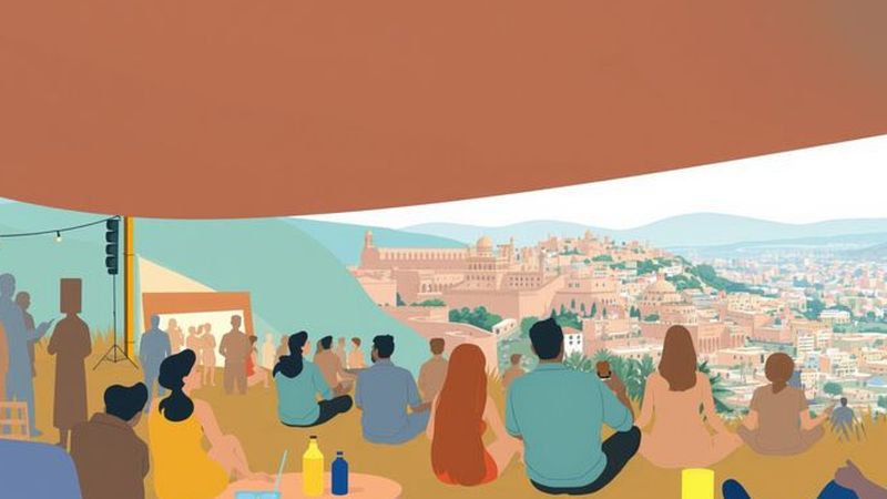 Un festival sereno y acogedor en la ciudad