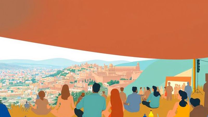 Un festival sereno y acogedor en la ciudad