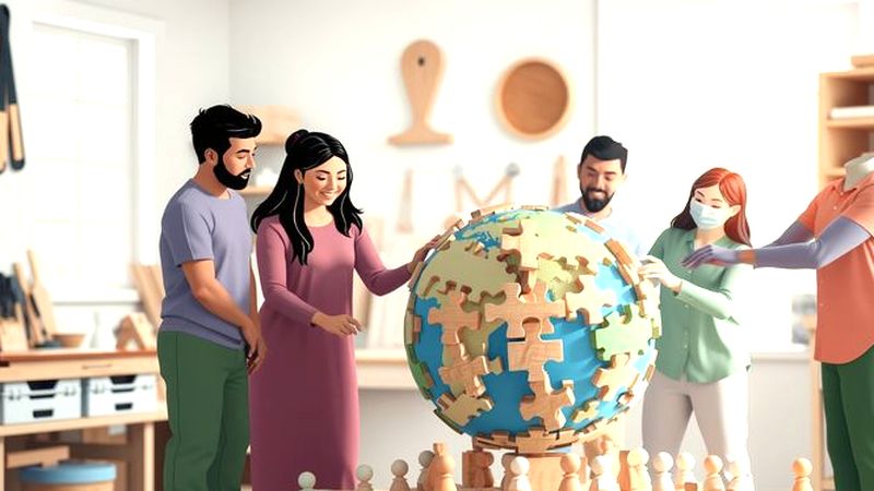 Un grupo crea un globo terrestre