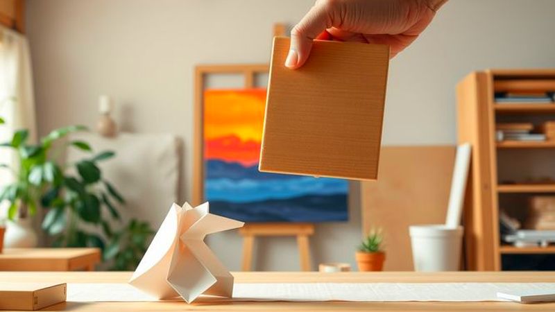 Un artesano crea arte tranquilo y bello