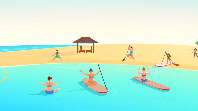 Una playa serena