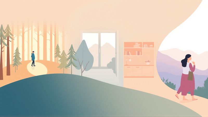 Una figura explora la paz interior
