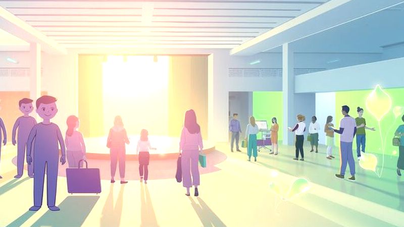 Figuras colaboran hacia un espacio creativo y pacífico
