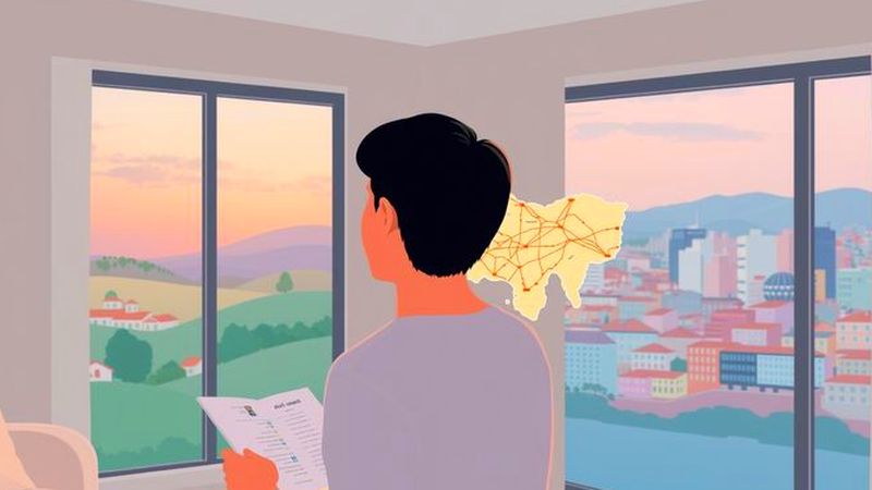 Un viajero contempla rutas en silencio