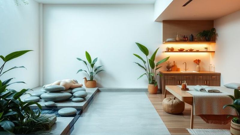 Un hogar sereno fusiona bienestar natural y calma